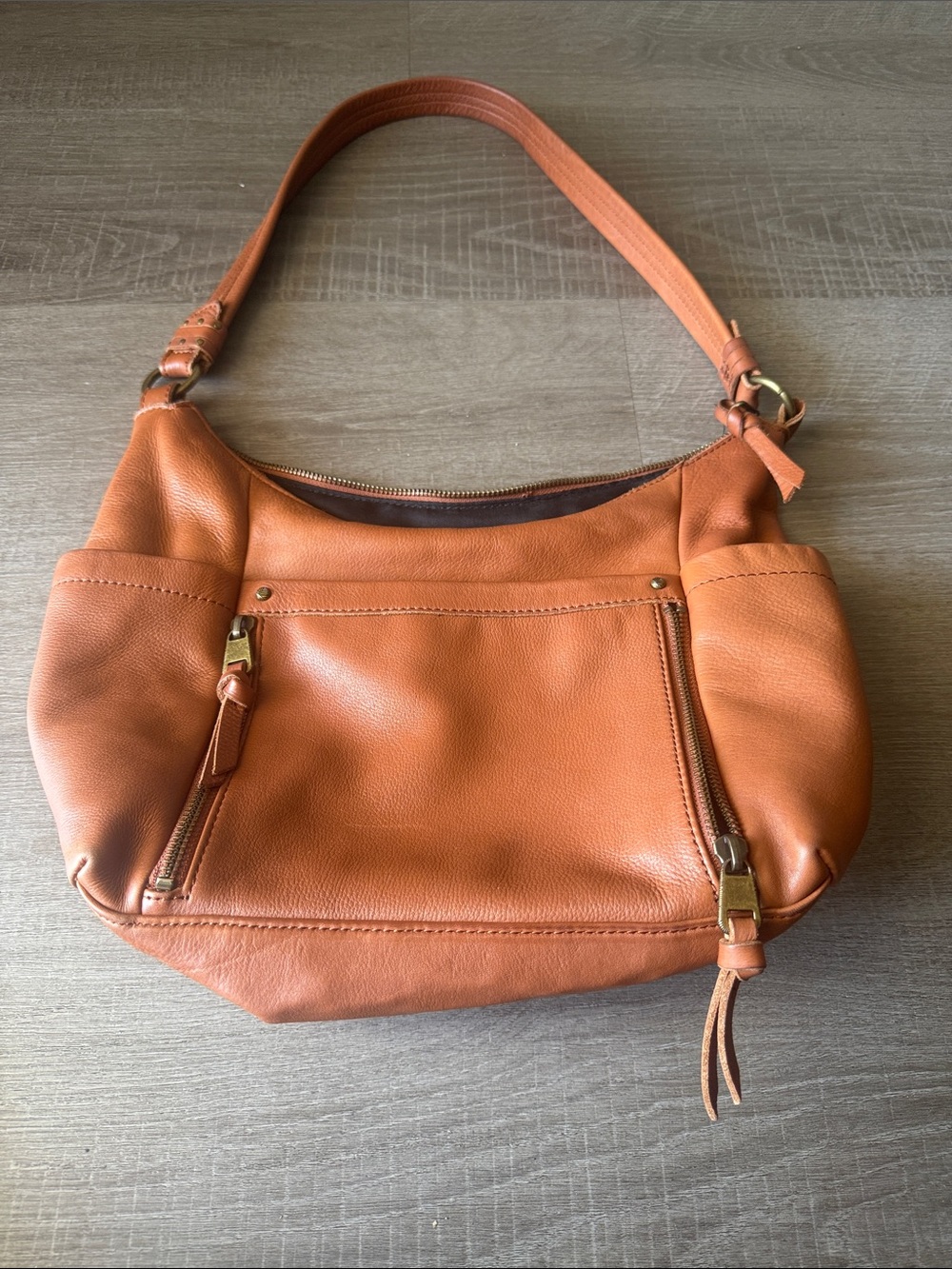 The Sak Collective Keira Leather Hobo Bag - Butter Brown / Caramel - Picture 3 of 14